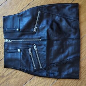 Miss Sixty leather high rise skirt